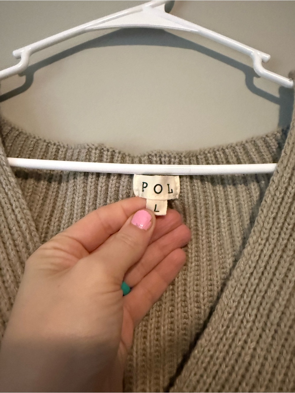 POL Ribbed Knit Wrapped Crossover Sweater - Picture 3 of 4